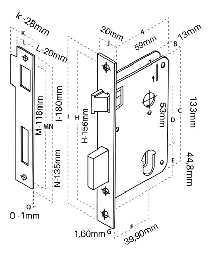 Fechadura Aliança 2600/41 Cx. 40mm Externa IP - Imagem 2